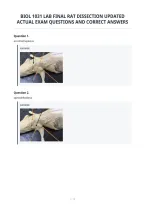Biol 1031 Lab Final Rat Dissection Updated&NewLine;Actual Exam Questions And Correct Answer