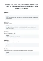 Biol100 Syllabus And Course Documents Fall&NewLine;Latest Actual Exam With Verified Questions &&NewLine;Correct Answers