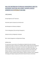 WGU C954 INFORMATION TECHNOLOGY MANAGEMENT OBJECTIVE &NewLine;ASSESSMENT QUESTIONS AND CORRECT ANSWERS &lpar;VERIFIED &NewLine;ANSWERS&rpar; PLUS RATIONALE&period;S 2026 Q&A  &NewLine;CORE DOMAINS &NewLine;Strategic Alignment and IT Governance &NewLine;Information Systems Components and Infrastructure &NewLine;Da