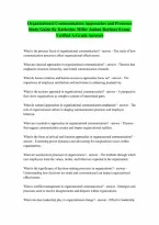 for Organizational Communication Approaches and Processes By Katherine Miller Joshua Barbour Exam with correct Answers