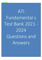ATI Fundamentals of Nursing Test Bank 2021&ndash;2023 &ndash; Practice Questions&comma; Answers and Rationales &vert; Nursing Exam Preparation