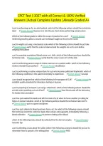CPCT Test 1 2027 with all Correct & 100&percnt; Verified Answers &vert;Actual Complete Update &vert;Already Graded A&plus;