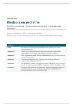 Kindzorg en pediatrie &ndash; Volledige samenvatting VIVES  &lpar;met oefenexamen&comma; rekenblad & vaardigheden&rpar;