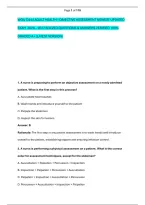 Wgu D444 Adult Health I Objective Assessment Newest Updated  &NewLine;Exam  2026 &ndash; 2027 Solved Questions & Answers Verified 100&percnt; &NewLine;Graded A&plus; &lpar;Latest Version&rpar;