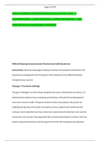 Hesi A2 Reading Comprehension V1 & V2 Actual Exam  &mdash; &NewLine;Comprehensive &mdash;Exam Questions  Latest Edition 2026 &ndash; 2027  &NewLine;Version Solved Questions & Answers