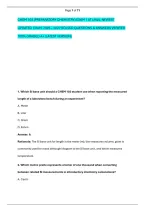Chem 103 &lpar;Preparatory Chemistry&rpar; Exam 1 At Unlv&comma; Newest &NewLine;Updated  Exam  2026 &ndash; 2027 Solved Questions & Answers Verified &NewLine;100&percnt; Graded A&plus; &lpar;Latest Version&rpar;