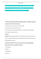 Nur 5461 Advanced Pathophysiology &lpar;Modules 1&ndash;7 And Final &NewLine;Exam Newest Updated  Exam  2026 &ndash; 2027 Solved Questions & &NewLine;Answers Verified 100&percnt; Graded A&plus; &lpar;Latest Version&rpar; 