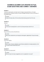 Business Acumen C201 Updated Actual&NewLine;Exam Questions And Correct Answers