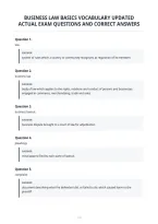 Business Law Basics Vocabulary Updated&NewLine;Actual Exam Questions And Correct Answers&NewLine;