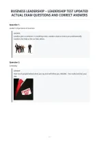 Business Leadership ~ Leadership Test Updated&NewLine;Actual Exam Questions And Correct Answers