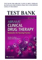 Test Bank For Abrams&rsquo; Clinical Drug Therapy &NewLine;Rationales For Nursing Practice 12Th Edition &NewLine;Geralyn Frandsen