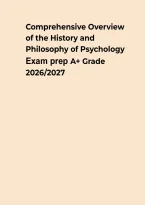 Comprehensive Overview of the History and Philosophy of Psychology &ndash; Study Guide & Exam Review&NewLine;&NewLine;