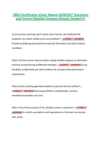 DBIA Certification Exam Newest 2026&sol;2027 Questions &NewLine;and Correct Detailed Answers Already Graded A&plus; 