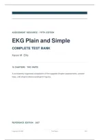 Test Bank EKG Plain and Simple 5th Edition Ellis &vert; Exam Questions & Answer Keys