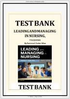 Test Bank for For Yoder-Wise's Leading and Managing in Canadian Nursing &lpar;7th Edition&rpar; - Graded A&plus; Comprehensive &period;&period;&period;