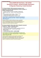 Drexel NURS 550 Final Exam &vert;&vert; 150 Verified&NewLine;Questions & Answers &vert; Advanced Health Assessment&NewLine;& Diagnostic Reasoning &vert; Instant Download