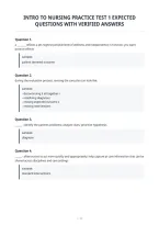 Intro To Nursing Practice Test 1 Expected&NewLine;Questions With Verified Answers
