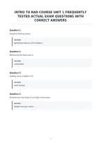 Intro To Rad Course Unit 1 Frequently&NewLine;Tested Actual Exam Questions With&NewLine;Correct Answers&NewLine;