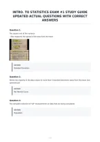 Intro&period; To Statistics Exam &num;1 Study Guide&NewLine;Updated Actual Questions With Correct&NewLine;Answers&NewLine;
