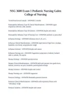 NSG 3600 Exam 1 Pediatric Nursing Galen College of Nursing
