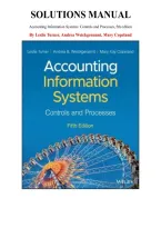 Solutions Manual for Accounting Information Systems&colon; Controls and Processes&comma; 5th Edition by Leslie Turner &comma; Andrea Weickgenannt &comma; Chapter 1-14 &vert; All Chapters