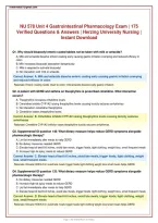 NU 578 Unit 4 Gastrointestinal Pharmacology Exam &vert; 175&NewLine;Verified Questions & Answers &vert; Herzing University Nursing &vert;&NewLine;Instant Download
