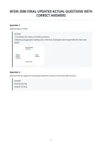 Nfdn 2006 Final Updated Actual Questions With&NewLine;Correct Answers