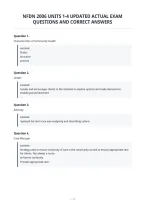 Nfdn 2006 Units 1-4 Updated Actual Exam&NewLine;Questions And Correct Answer