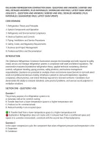 Oklahoma Refrigeration Contractor Exam&ndash; Questions And Answers &vert; Verified And&NewLine;Well Detailed Answers &vert; Plus Rationales &vert; Download And Pass &vert; Latest Exam Update&NewLine;2026&sol;2027&rsqb; &ndash; Questions And Answers &vert; Verified And Well Detailed Answers &vert; Plus&NewLine;Rationales &vert; Gu
