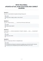 Nfhs Volleyball&NewLine;Updated Actual Exam Questions And Correct&NewLine;Answers