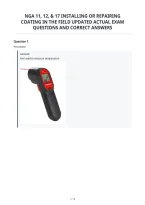 Nga 11&comma; 12&comma; & 17 Installing Or Repairing&NewLine;Coating In The Field Updated Actual Exam&NewLine;Questions And Correct Answers