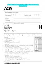 AQA GCSE Physics Higher Tier Paper 2 June 2026 &ndash; Question Paper&NewLine;and Mark Scheme