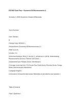 ECS1601 Exam Prep &mdash; Economics IB &lpar;Macroeconomics I&rpar; &NewLine;Semester 2&comma; 2026 &vert; Questions&comma; Answers & Rationales 