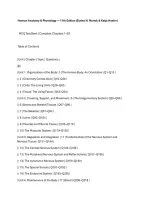Human Anatomy & Physiology &mdash; 11th Edition &lpar;Elaine N&period; Marieb & Katja Hoehn&rpar; &NewLine;MCQ Test Bank &vert; Complete Chapters 1&ndash;29 