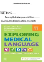 Test Bank for Exploring Medical Language&colon; A Student-Directed Approach 11th Edition by Myrna LaFleur Brooks&comma; Danielle LaFleur Brooks & Dale M&period; Levinsky &ndash; Chapters 1&ndash;16&comma; 2026&ndash;2027
