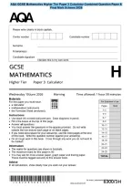 AQA GCSE Mathematics Higher Tier Paper 3 Calculator Combined Question Paper &&NewLine;Final Mark Scheme 2026