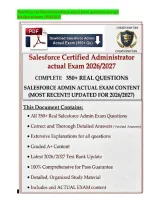 Salesforce Certified Administrator actual Exam questions and well &NewLine;detailed answers 2026&sol;2027 