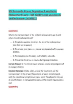 SOE Paramedic Airway&comma; Respiratory & Ventilation &NewLine;Management Exam &vert; High-Yield Practice Questions & &NewLine;Verified Answers 2026&sol;2027 