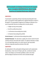 SOE Paramedic Cardiology & Advanced Life Support &NewLine;Exam &vert; Complete QUESTION Bank&comma; Most Tested &NewLine;Questions & Detailed Rationales 2026&sol;2027 