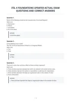 Itil 4 Foundations Updated Actual Exam&NewLine;Questions And Correct Answers