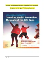 TEST BANK For Edelman and Kudzma's Canadian Health Promotion Throughout the Life Span&comma; 1st Edition by Dames&comma; Luctkar-Flude & Tyerman&comma; Verified Chapters 1 - 25&comma; Complete Newest Version&NewLine;