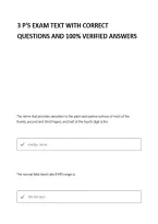 3 P-s Exam Questions And Verified Answers&vert; 100&percnt; Correct&vert; Grade A&plus;  Latest 2026&sol; 2027