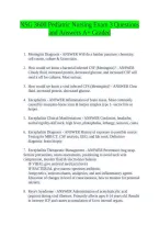 NSG 3600 Pediatric Nursing Exam 3 Questions and Answers A&plus; Grade