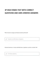 3P High Stakes Exam  Complete Questions And Verified Answers&sol; Complete Solutions With Rationales &vert;Get It 100&percnt; Accurate&excl;&excl; Already graded A&plus;