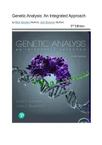 Test Bank - Genetic Analysis-An Integrated Approach&comma; 3rd Edition &lpar;Sanders&comma; 2019&rpar;&comma; Chapter 1-20 &plus; Applications  Perfectly Verified