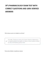 3P-s Pharmacology Complete Questions And Verified Answers&sol; Complete Solutions With Rationales &vert;Get It 100&percnt; Accurate&excl;&excl; Already graded A&plus;