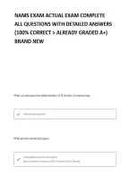  NAMS Exam Complete Questions And Verified Answers&sol; Complete Solutions With Rationales &vert;Get It 100&percnt; Accurate&excl;&excl; Already graded A&plus;