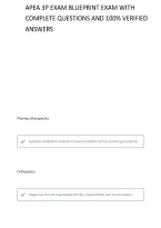 APEA 3P Exam Blueprint  Complete Questions And Verified Answers&sol; Complete Solutions With Rationales &vert;Get It 100&percnt; Accurate&excl;&excl; Already graded A&plus;