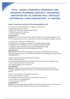 Cpcu - Exam 5 &lpar;Personal Insurance And Financial Planning&rpar; 2026&sol;2027 &vert; Insurance Certification &vert; 50 Verified Q&A &vert; Detailed Rationales &vert; Pass Guaranteed &ndash; A&plus; Graded
