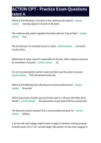 ACTION CPT - Practice Exam Questions rated A